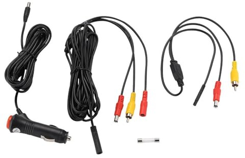 REARMASTER RCA Câble d'alimentation & vidéo pour Caméras de recul et Moniteur，12V Voiture Allume-Cigare Interface Adaptateur