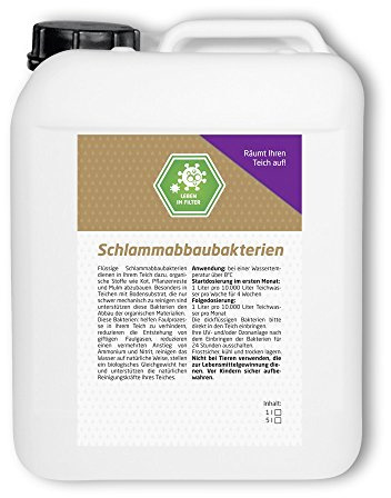 Schlammabbau Bakterien 5 Liter für 50.000 Liter Koiteich Teichbakterien Teich