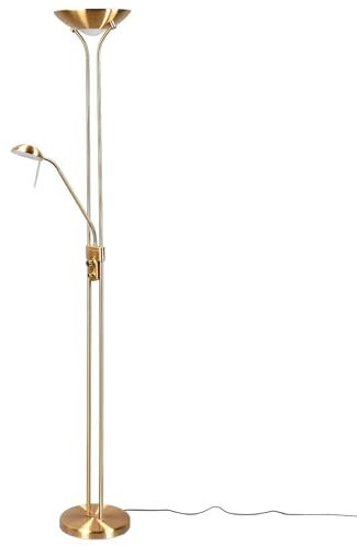 Lindby LED Lampadaire Josefin à intensité variable (Moderne) en Doré Métal e. a. pour Salon & Salle manger (à 2 lampes,), Sur Pied Lampe a de Sol
