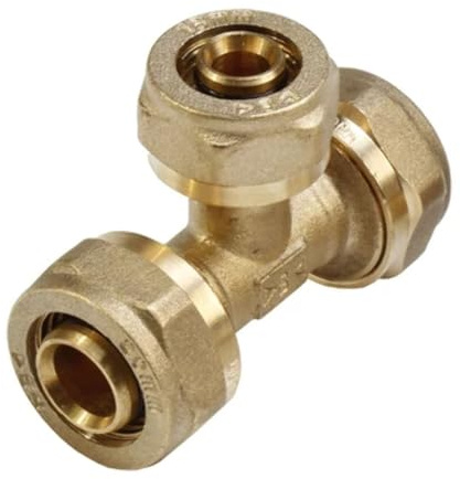 Tee FFF 16 mm para tubo multicapa de compresión