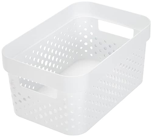 Curver | Bac Infinity 4,5L, Blanc, 26 x 17,5 x 12,3 cm, Plastique recyclé