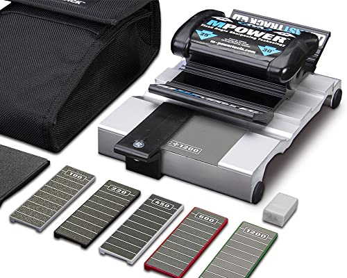 MPOWER FASTTRACK Schärfer MK2: Bundle-Kit: Präzisions-Diamant-Schärfen für Meißel und Hobelklingen – garantiert flachen Boden, rasiermesserscharfe Kanten jedes Mal