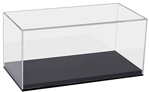 HMF 46803 Acryl Vitrine für Modellautos, Schaukasten für Figuren | 30 x 15 x 14 cm | Transparent