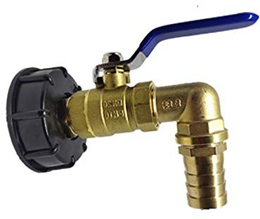 Vogueing Tool Water Tank Fitting, IBC Tank Tap Brass Detachable Faucet Water Tank Outlet Fitting IBC Tank Adapter S60X6 -Hose Tail 25mm