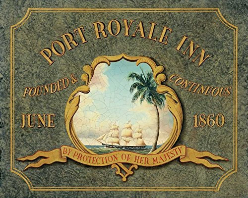 Feeling at home KUNSTDRUCK auf LEINWAND im SCHATTENFUGENRAHMEN Port Royale Inn Jones Catherine - Anzeichen horizontal Leinwandbilder im Holzrahmen cm_58_X_73