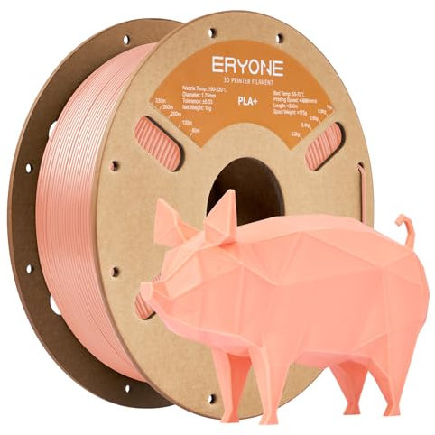 ERYONE PLA Plus (PLA+) Filament, 1,75 mm 3D-Drucker-Filament, professionelle Maßgenauigkeit +/- 0,03 mm, 1 kg (2,2 lbs)/Spule, Hautfarbe