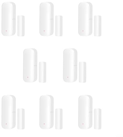 RANRAO para TUYA Smart WiFi Door Wi ndow Sensor, Smart Wi ndow Detector de alarma, WiFi Smart Door Sensor Imán de puerta con soporte de voz