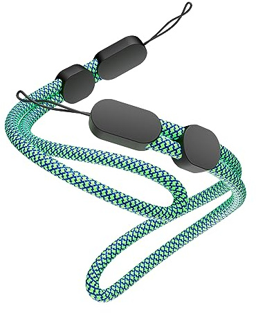 Avorast Hand Wrist Strap Lanyard, 2 Pack Carbon Fiber Phone Lanyards Adjustable Lanyard for GoPro, Camera, Phone Case, Keys, Keychain, USB Flash Drive, Flashlight, Glove Leash (Blue&Green)