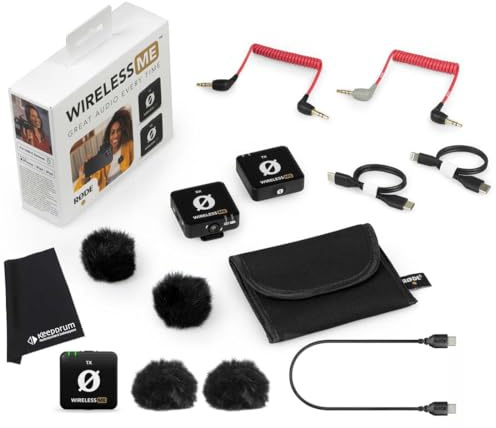 Rode Wireless ME Drahtlos-Mikrofon System + ME TX zusätzliches Mikrofon-Sendemodul + keepdrum Mikrofasertuch