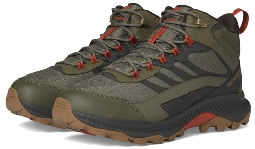 Merrell Men's Speed Strike 2 Mid Waterproof Hiking Boot, Olive, 10.5