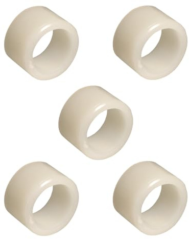cyclingcolors 5x Distanziali Boccole Flangiate senza Collare Rondelle in Plastica Nylon 6.6 Naturale Tondo Isolamento, 8 x 12 x 10mm