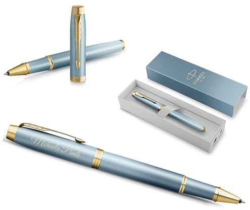 PARKER IM Rituals Turquoise Green Tintenroller mit Gravur | Premium Stift | Geschenkbox | personalisiertes Geschenk | | Geburtstag (Turquoise Green)