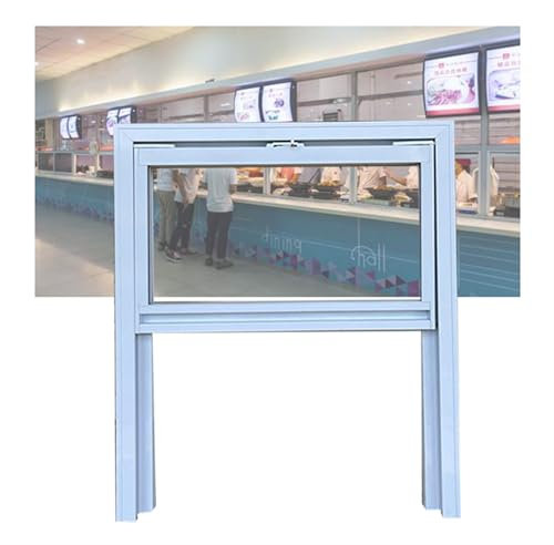LVLDAWA Kellerfenster, Unterkippbare, Isolierte Schuppenfenster Mit Belüftung, Bündig Montierte Schiebefenster Aus Gehärtetem Glas Für Scheunen, Garagen(40x90cm)