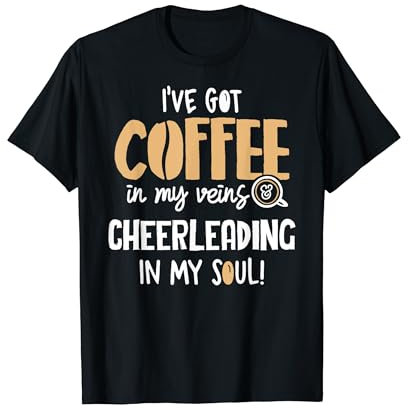Cheerleading-Grafik für Kaffeeliebhaber, Geschenk – In My Veins & T-Shirt