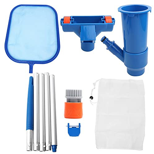 TOPINCN Red de Espumadera para Piscina, Rastrillo de Hojas para Natación, Herramienta de Limpieza, Juego de Red de Malla para Hojas de Piscina, Herramientas de Limpieza para Fuente de