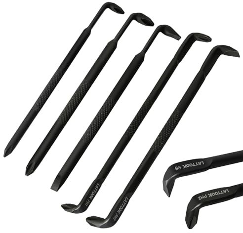LATTOOK Right Angle Offset Screwdriver Set, 5PCS 90 Degree Z-Type & L-Type Double End Low Profile With Phillips and Slotted for Tight Narrow Space