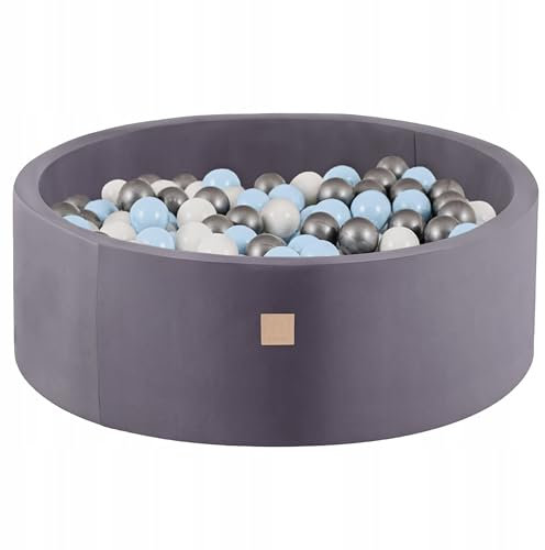 MISIOO Casa de pelotas para bebé a partir de 1 año – piscina redonda de terciopelo para bebé con 200 bolas – perfecta para niños – 90 x 30 cm – Diversión para los más pequeños – Diseño seguro