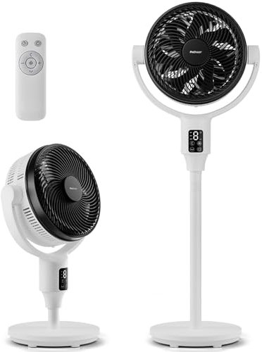 Pro Breeze Ventilateur AirFlo Plus sur pied 109 cm Silencieux avec Écran LED & Télécommande – 2 Modes de Refroidissement – Oscillation Horizontale & Verticale