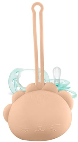 Tuxxjzm Tragbare Schnullerbox für Kleinkinder, kompakte Brustwarzen-Organizer-Tasche für lange Reisen, Spaziergänge, Camping, Geschäftsreisen, hellrosa, Refer to description, Uni