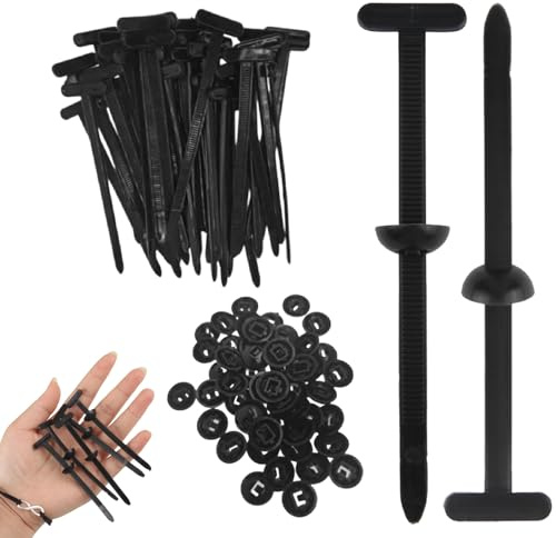 GZGXKJ 100 Pcs Boucle de Serre-Câble Universelle en Nylon Rapides | Boucle de Serre Cable, Multifonction Cable Ties, Pour Réparer le Coffre de Voiture et Utilisation Quotidienne