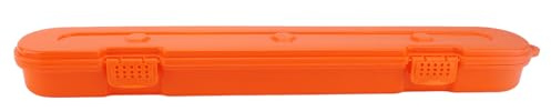 Ldafava Kettensägenkettenlagerbox mit großer Kapazität Kunststoff Organizer Elektrische Sägekette Tragetasche (Orange)