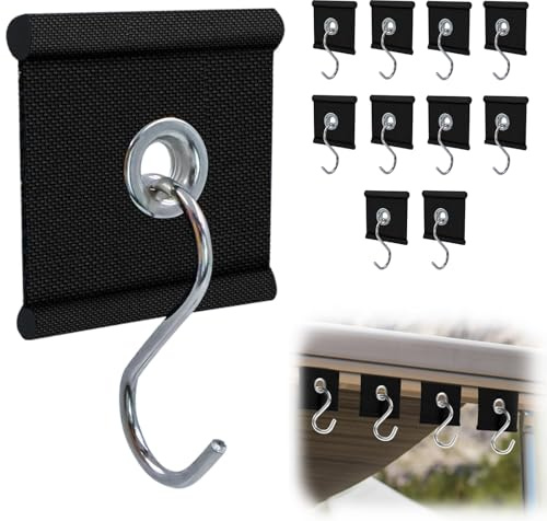 Griwuut 12 Stück Kederleiste Haken 5/6mm und 7/8mm, Camping Kederhaken für Kederschiene, RV Markisenhaken Kederöse für Wohnmobil, Wohnwagen, Camping Zelt & Innen-Außendekoration