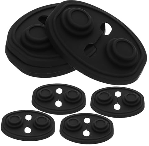 DECORNIJIA 8pcs Door Lock Protection Pad Silicone Silent Shock Absorption Lock Latch Cover for Cars Placement Accessories Black