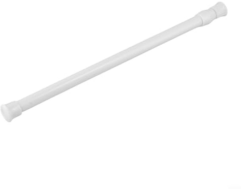 Besttoolifes Barra de cortina extensible con resorte, barra telescópica de tensión de gasa, barra de tensión de metal ajustable para baño, cocina, armario, ventanas (30-50 cm)
