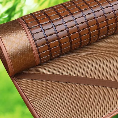 Tapete de bambú refrescante, cubrecolchón plegable reversible para verano, transpirable, ecológico y cómodo, se adapta a camas individuales, matrimoniales, queen y king, perfecto para climas cálidos