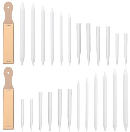 Zeichen Set 26 Stück Papierwischer Set Mit 2 Schleifpapierspitzer Skizzen Und Malwerkzeuge Blending Stump Radiergummi Radierstift Malerei Für Abwischen Korrigieren Kohlezeichnungen Kunst Künstler