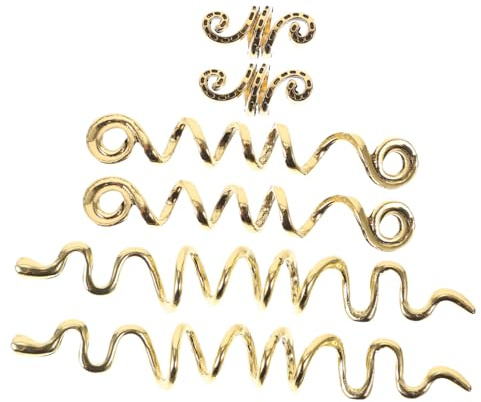 DECOMELODY Lot de 6 Bijoux Cheveux Tresse Doré en Alliage Chic pour Fixer Cheveux Spirales Capillaires Résistantes Accessoires pour Élégants