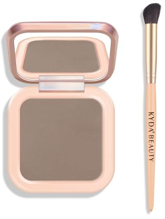 KYDA Cool Toned Contour Palette, Buildable Matte Face Contour Pressed Powder, Ultra-fine Lightweight Blendable Formula, Multiuse Baked Bronzer Makeup-COOL TONED