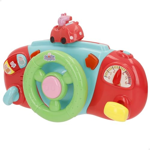 COLORBABY Peppa Pig Volante para Carro de bebé, Asa Anclaje, Diseño Colorido, Peppa, George y Sus Amigos, Juegos interectivos, Actividades para niños +6 Meses (39159)