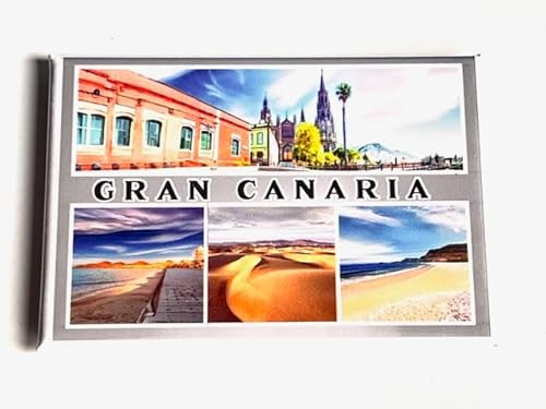 Gran Canaria Kühlschrankmagnet- Souvenir - Reiseandenken, Gran Canaria Geschenk - aimant de refrigerateur, calamita de frigorifero,Fridge Magnet,iman de nevera, koelkastmagneet-191125