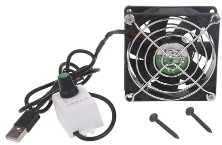 HINAYOSAN Kompakt USB-fläkt med 5 V strömförsörjning perfekt för värmeavledning i PC och husdjursskydd stor kylande USB