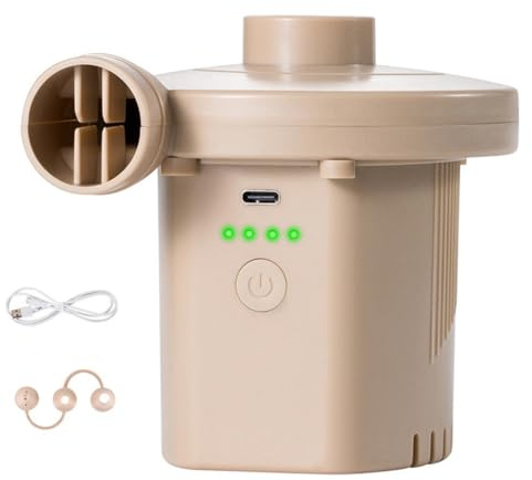 Fegtrtyoa Pompa d'Aria 2000mAh USB Fili Elettrica per Gonfiabili da Piscina, Materassi Ad Aria, Sacchetti per la Conservazione Sottovuoto, Gonfiaggio e Sgonfiaggio A