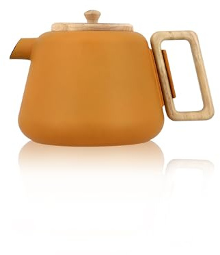 OGO LIVING - Théière viggo 500ml en fonte jaune avec poignée couvercle bois - 7912181