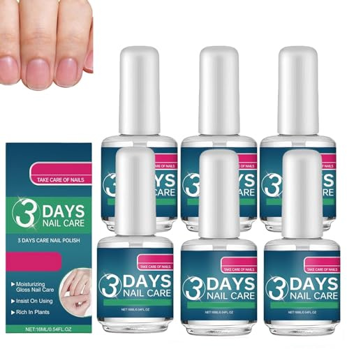 Olio per la cura delle unghie. Trattamento intensivo di 3 giorni per unghie secche e fragili. Idratazione rapida. Riparazione. Rafforza la crescita. Nutre le cuticole. Idratante (PCS6)