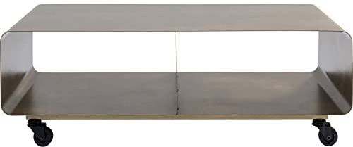 Kare Design TV Board Lounge M Mobil, Bronze, Ablage, Lowboard, Sideboard, Rollbar, Minimalistisch, Pflegeleicht, 30x90x42 cm (H/B/T)