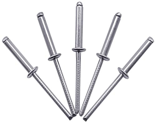 (100 Stück) Edelstahl Blindnieten 4,0 x 25 mm Kuppelkopf Pop Nieten DIN 7337 A2 Niete Nutdorn (100, 4,0 x 25 mm)