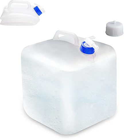 MAKACTUA Bidon à Eau Pliable 20 litres, récipient Sac d'eau Sac à Eau pour l'urgence, Prepper, préparation à la Crise, équipement d'urgence Red