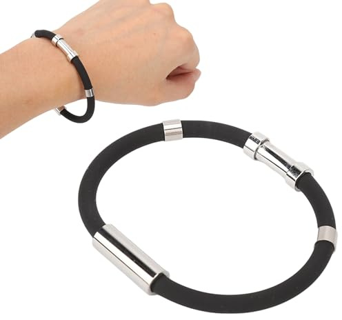 Antistatisches Armband Elektrostatisches Entfernungsarmband Silikon Eliminiert Körperstatik Antistatisches Armband für Den Sport Winter(Schwarz)