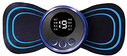 Massaggiatore elettrico per il collo, Mini massaggiatore elettrico portatile per il collo Stimolatore per massaggio cervicale Kit per alleviare il dolore per alleviare il dolore muscolare e adesivi pe