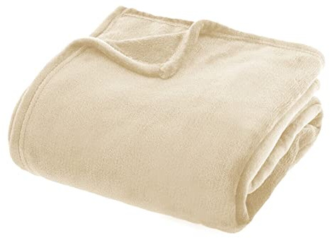 Generico Plaid Coperta Soffice Pile Caldo Letto Divano Colori Moderni Mod.PLAID MORBIDO 130X160 BEIGE
