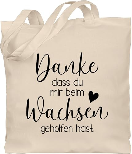 Shirtracer - Baumwolltasche - Erzieher Taschen - Danke dass du mir beim Wachsen geholfen hast - Geschenk Erzieherinnen Abschiedsgeschenk Kindergarten Kinderkrippe