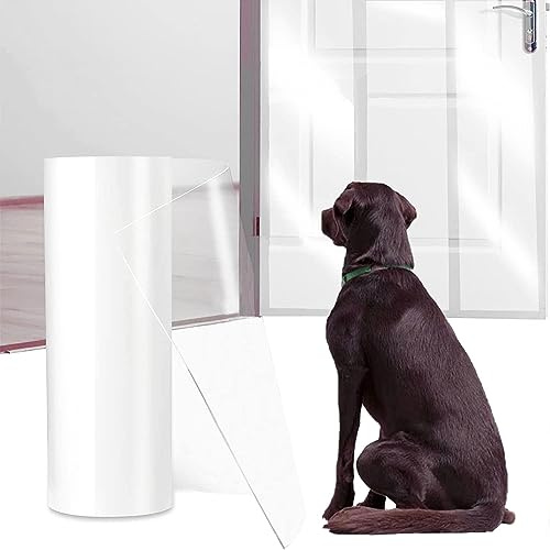 CHUANGSEED Transparent Ruban adhésif Anti Griffe Sticker Chat Canapé,Protection Porte Anti Chien Griffe,pour Meubles,Porte,Mur,Tapis, comptoirs anti scratch tape clear（21cmx5m）