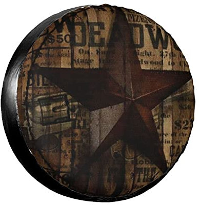 Radschutzhülle Primitive Texas Lone Star Cowboy Wasserdicht Reifentaschen Premium Reifen Für SUV Trailer Fahrzeuge 15inch
