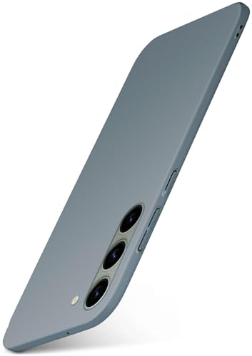 moex für Samsung Galaxy S23 Hülle Ultra Dünn, Schutzhülle mit erhöhtem Kameraschutz, Slim Cover Hardcase Backcover, Dünnste Handyhülle Minimalistisch Alpha Case, Matt Taupe