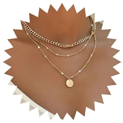 Cimenexe Böhmischen Geschichteten Münze Choker Halskette Kreis Scheibe Anhänger Halskette Gold Kubanischen Kandare Link Kette Halskette Runde Münze Spitze Kette Halskette Schmuck Für Frauen Und