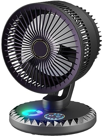 maxpo Ventilador de mesita de noche, ventilador de escritorio portátil, pequeño ventilador recargable, ventilador de circulación de aire recargable para dormitorio, ventiladores silenciosos de mesa